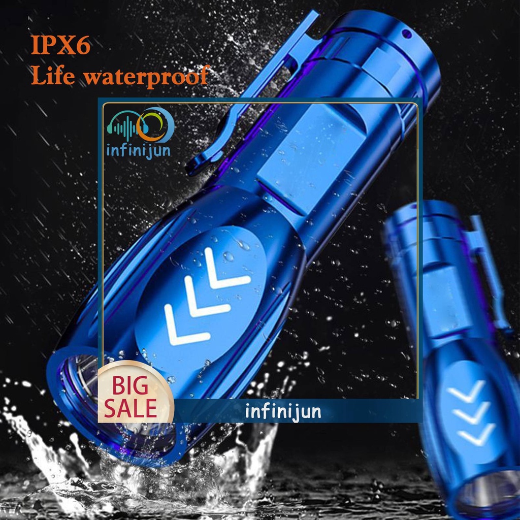 Đèn Pin Cắm Trại Chống Nước 3 Chế Độ