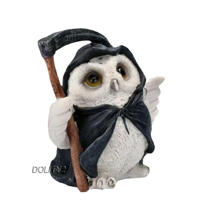 Set 2 Tượng Cú Mèo Nhỏ Điêu Khắc Trang Trí Sân Vườn