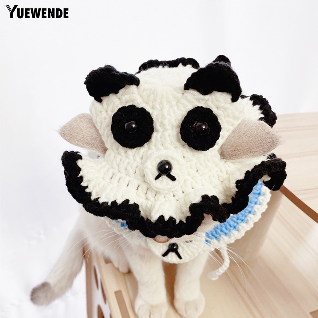 Băng Đô Đan Len Hình Gấu Trúc Dễ Thương Cho Mèo Cưng