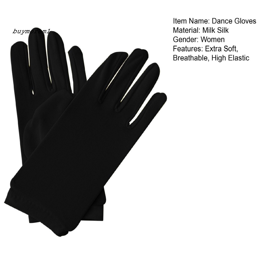 1 Đôi Găng Tay Ngắn Vải Satin Mềm Co Giãn Dùng Để Biểu Diễn Sân Khấu