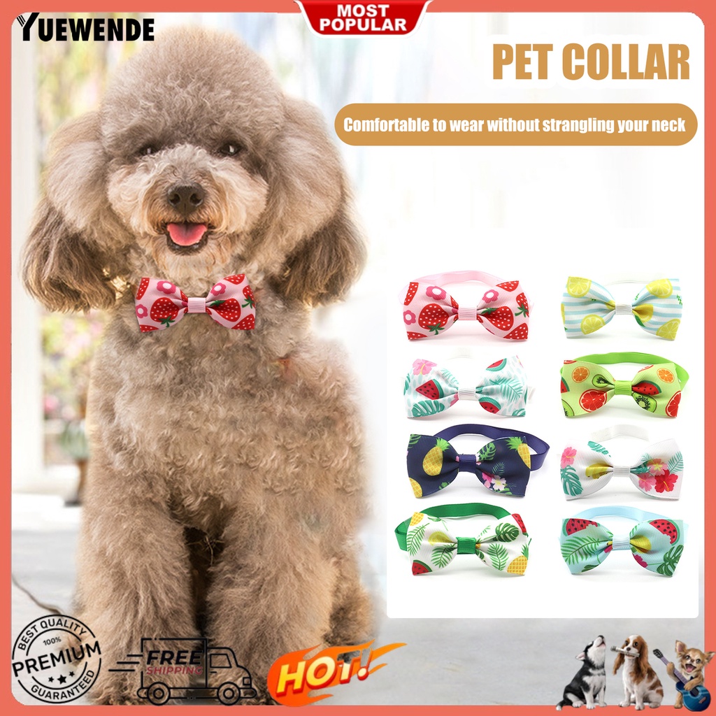 Yq.e Phụ Kiện Vòng Cổ Thắt Nơ In Họa Tiết Chấm Bi Dễ Sử Dụng Trang Trí Dành Cho Thú Cưng
