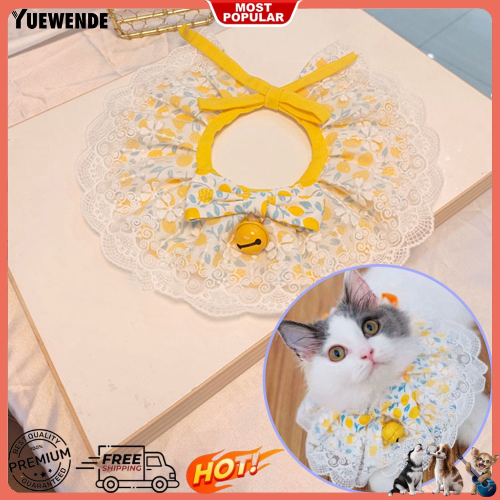Yếm Đeo Cổ YQ.E Bằng Polyester Mềm Mại In Họa Tiết Trái Chanh Xinh Xắn Cho Thú Cưng