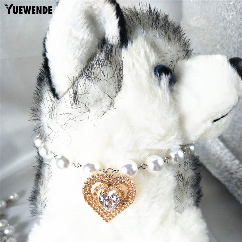 Vòng cổ Mặt Trái Tim Đính Đá Thời Trang Cho Thú Cưng