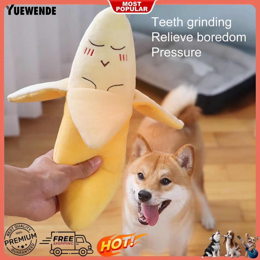 Đồ Chơi Nhồi Bông Hình Quả Chuối Chống Cắn Cho Thú Cưng