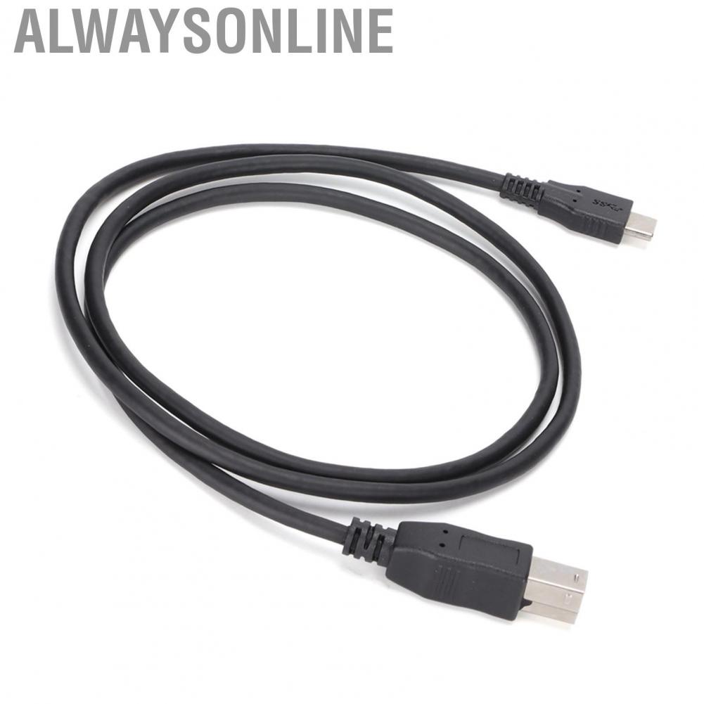 Alwaysonline Printer USB Cable Type‑C USB3.0 To BM Tetragonum Connection Line For