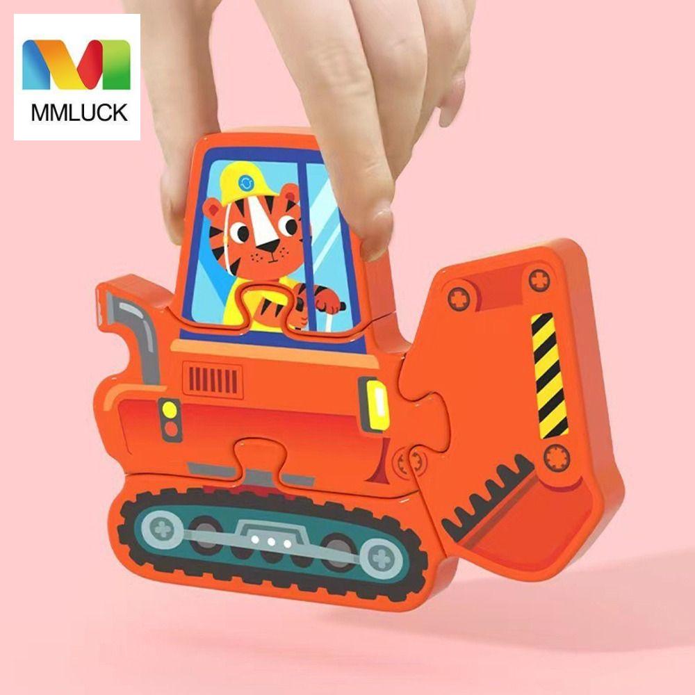 Bộ Đồ Chơi Xếp Hình 3D Bằng Gỗ Hoạt Hình Nhiều Màu Sắc Giáo Dục Nhận Thức Cho Trẻ Em