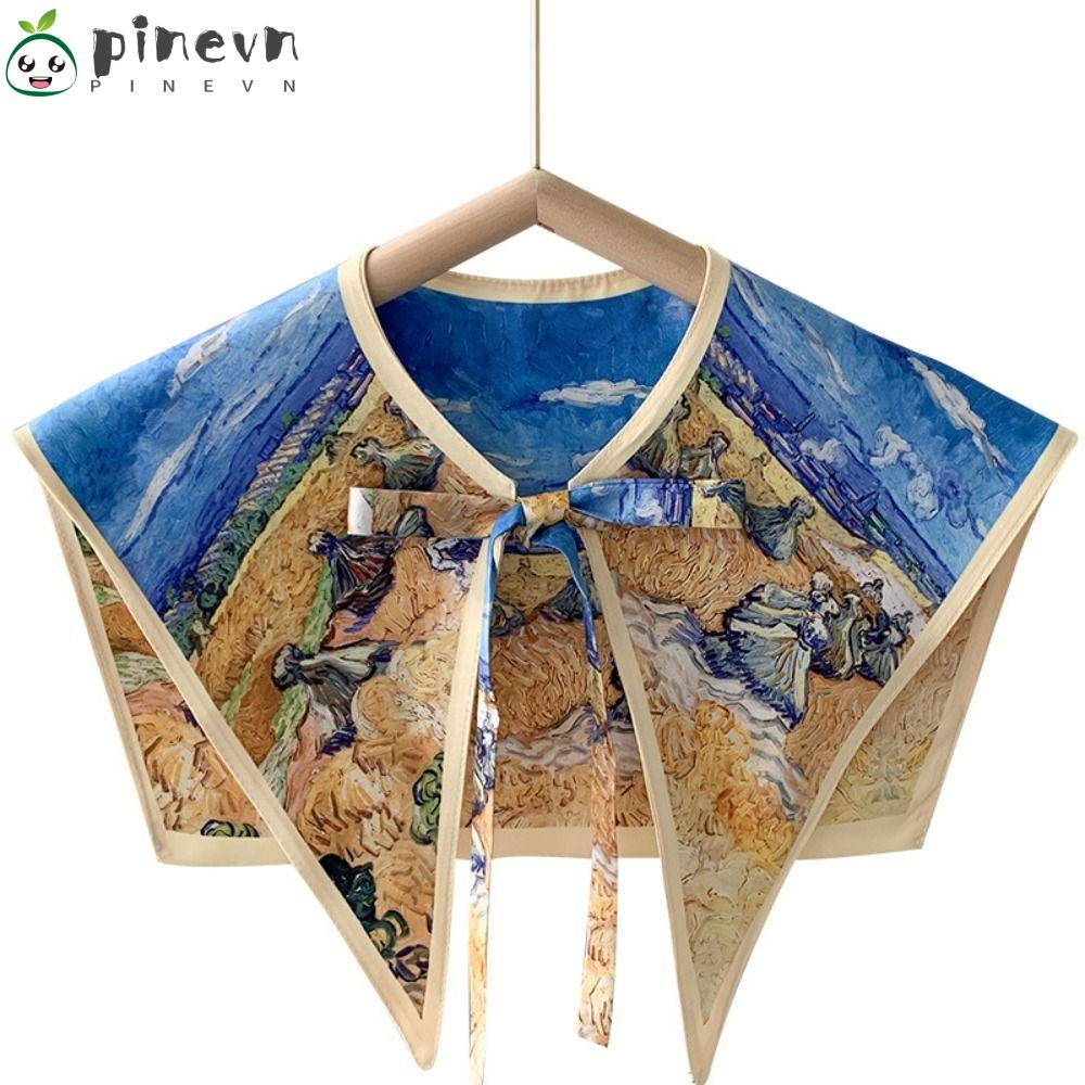 Cổ Áo Giả In Họa Tiết Có Thể Tháo Rời Cho Nữ