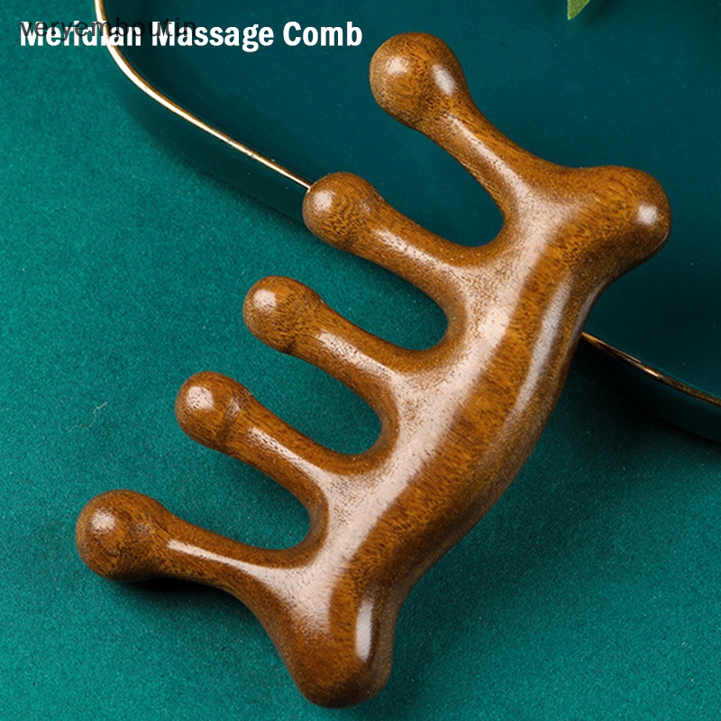 Lược Chải Tóc Mát Xa Da Đầu Bằng Kim Loại Năm Cánh Tiện Dụng