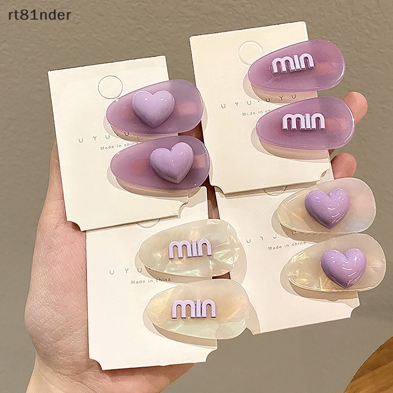 Set 2 Kẹp Tóc Mái Đơn Giản Cá Tính Hợp Thời Trang