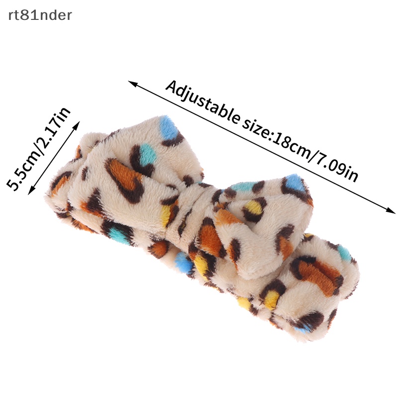 Rt Băng Đô Cài Tóc Rửa Mặt Bằng Lông Cừu San Hô Họa Tiết Da Báo Cho Nữ