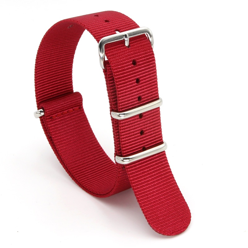 Đồng Hồ Thạch Anh Dây Đeo Vải nylon Mềm Màu Xanh Dương-Trắng 18mm 20 22 24MM Chống Thấm Nước Thông Dụng Cho unisex