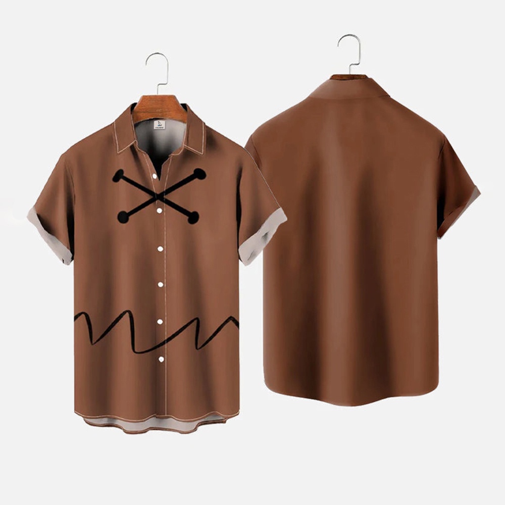 Áo Sơ Mi Ngắn Tay In Họa Tiết 3D Thời Trang Mùa Hè 2023 Cho Nam