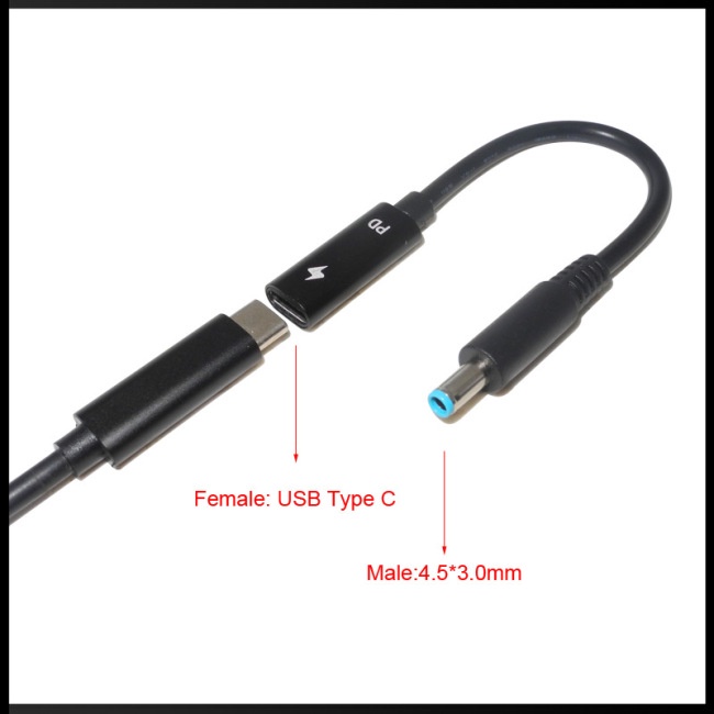 Đầu Chuyển Đổi USB 3.1 Type C Sang DC 7.9 * 5.0mm 4.0 * 1.35 5.5 * 2.5 2.1 Cho Lenovo PD