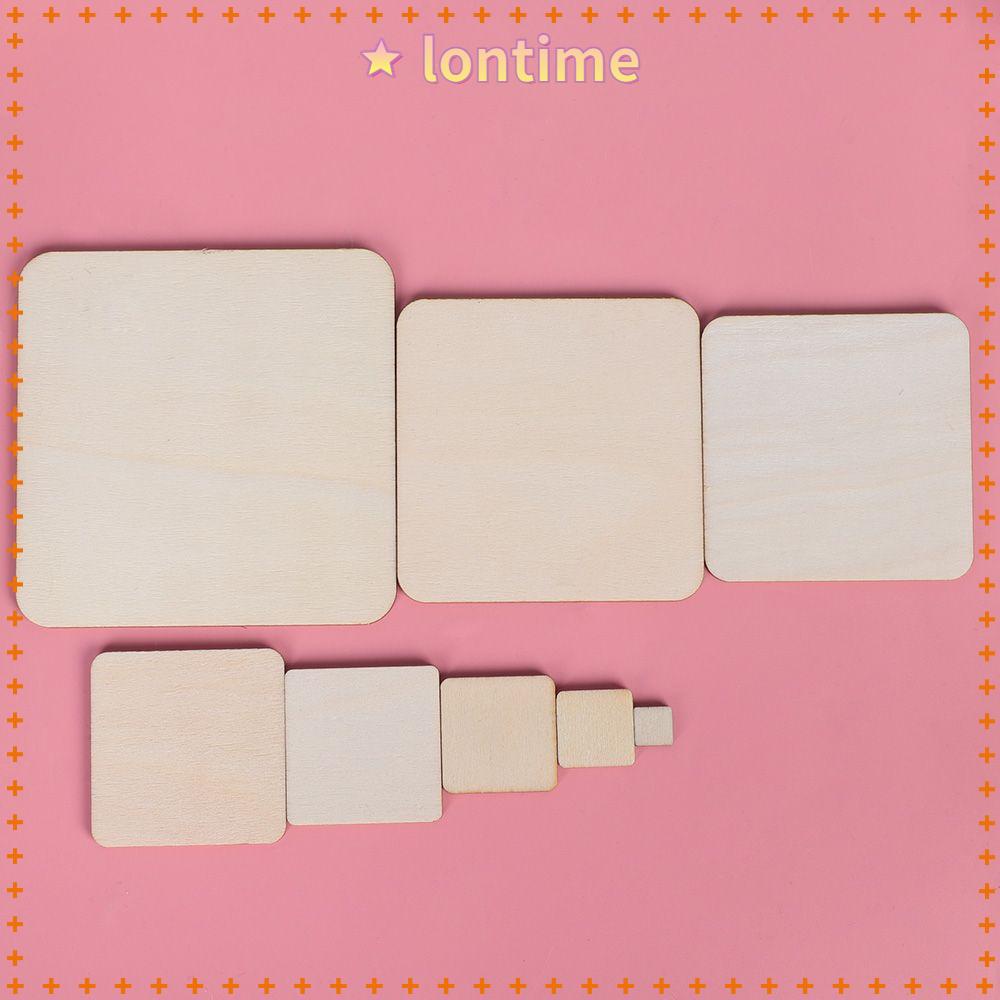 10 / 50 / 100 Miếng Gỗ Vuông Treo Trang Trí Sổ Tay Tiệc Cưới