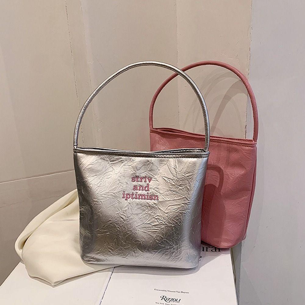 CLEOES Túi Xách Da Pu Màu Bạc Thêu Họa Tiết Bướm Dễ Thương Thời Trang Cho Nữ