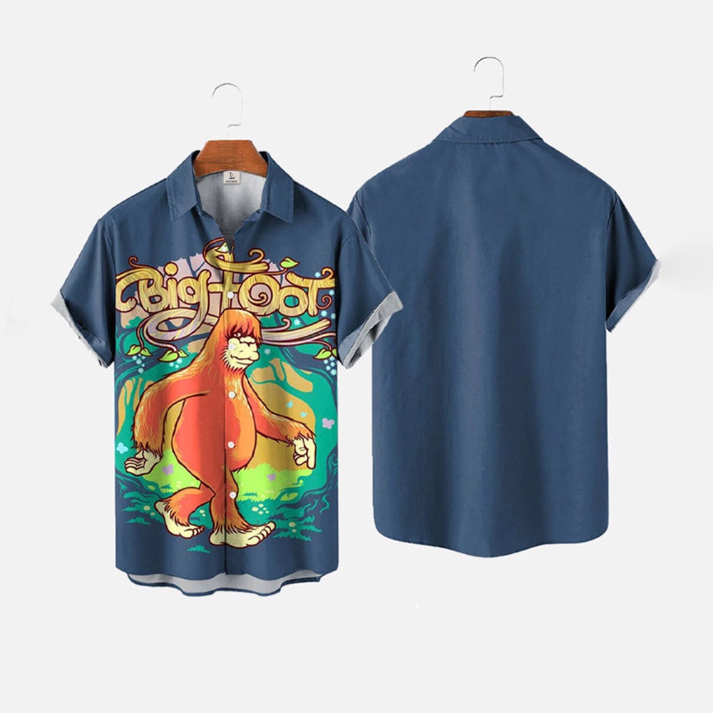 Áo Sơ Mi Tay Ngắn In Họa Tiết Hoạt Hình 3D Phong Cách Hawaii Thời Trang Mùa Hè Cho Nam