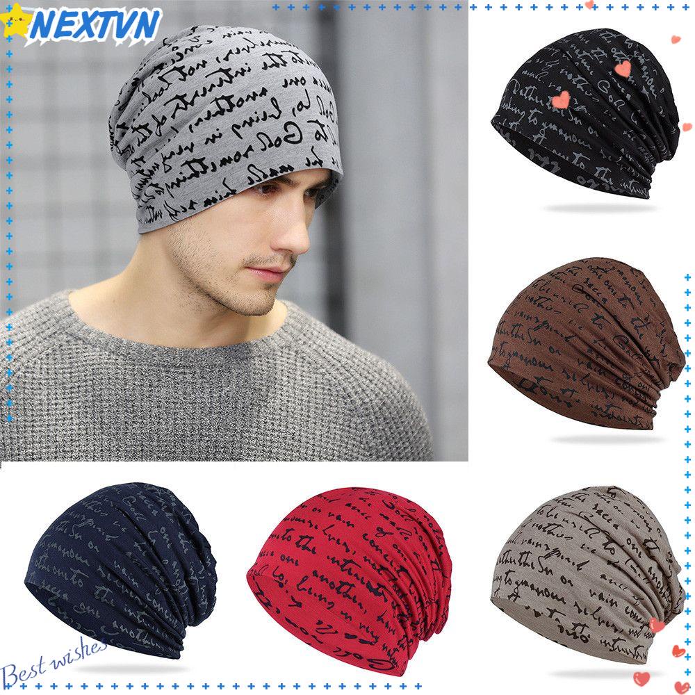 Mũ Beanie Cotton Dệt Kim In Chữ Phong Cách Hip Hop