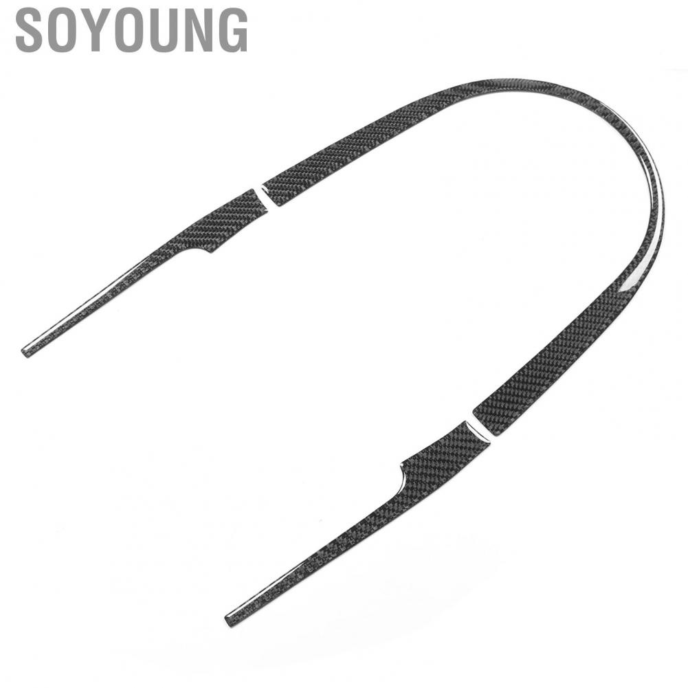 Soyoung 3pcs Gear Shift Panel Trim CD Cover Carbon Fiber Decoration Fit for Mazda MX-5 NC/Roadster NC 09-15