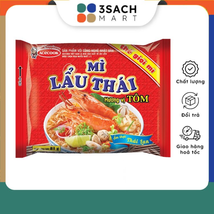 Mì Thế Giới Mì Lẩu Thái Tôm 30 Acecook