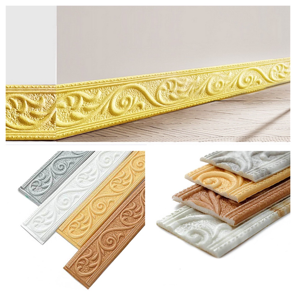 Miếng Dán Tường 3D Tự Dính Chống Thấm Nước Trang Trí Góc Tường