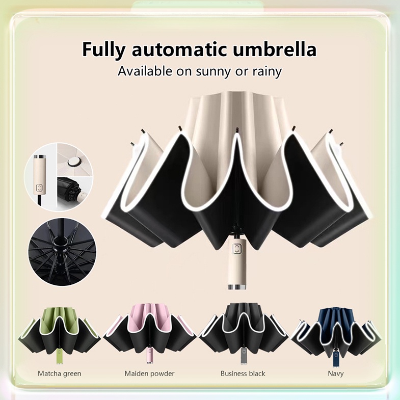 Dù Gấp Tự Động Phản Quang Chống Gió Che Mưa Nắng Đa Ứng Dụng
