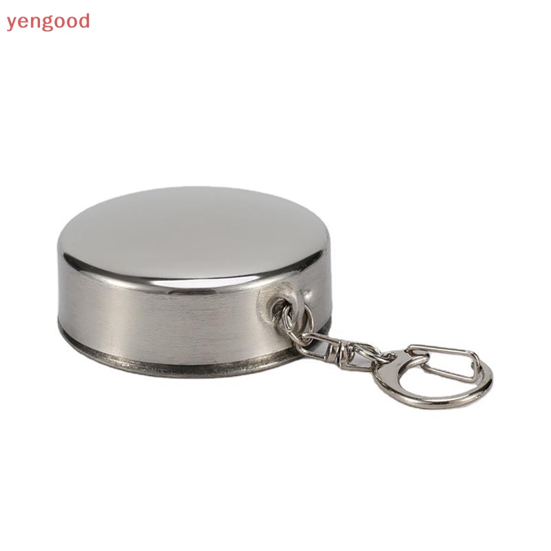 Cốc Uống Nước Bằng Thép Không Gỉ Có Thể Gấp Gọn Kèm Móc Khóa Tiện Lợi