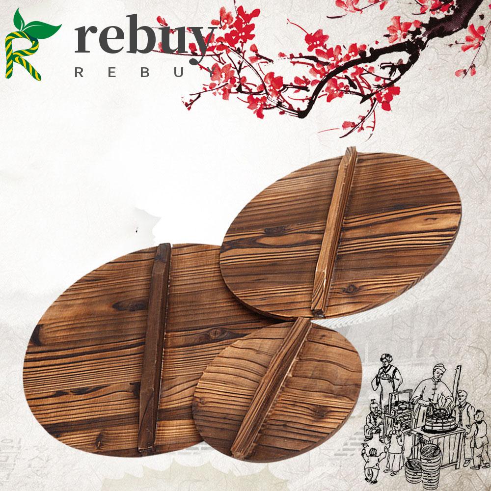 Vỏ Bọc Nắp Nồi / Chảo Bằng Gỗ / Sắt Kiểu Trung Hoa Chống Tràn Chống Bỏng Tiện Dụng Cho Nhà Bếp