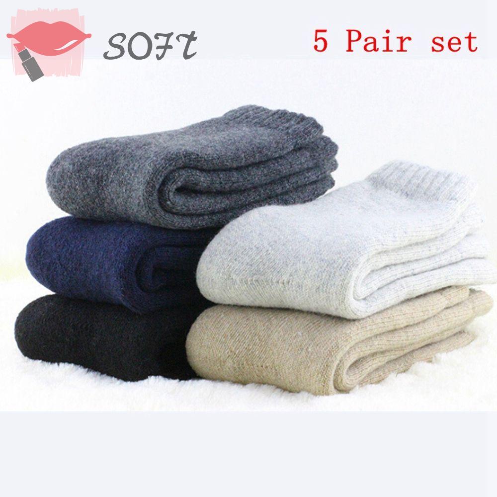 Set 5 Đôi Tất Len Giữ Ấm Mùa Đông Thời Trang