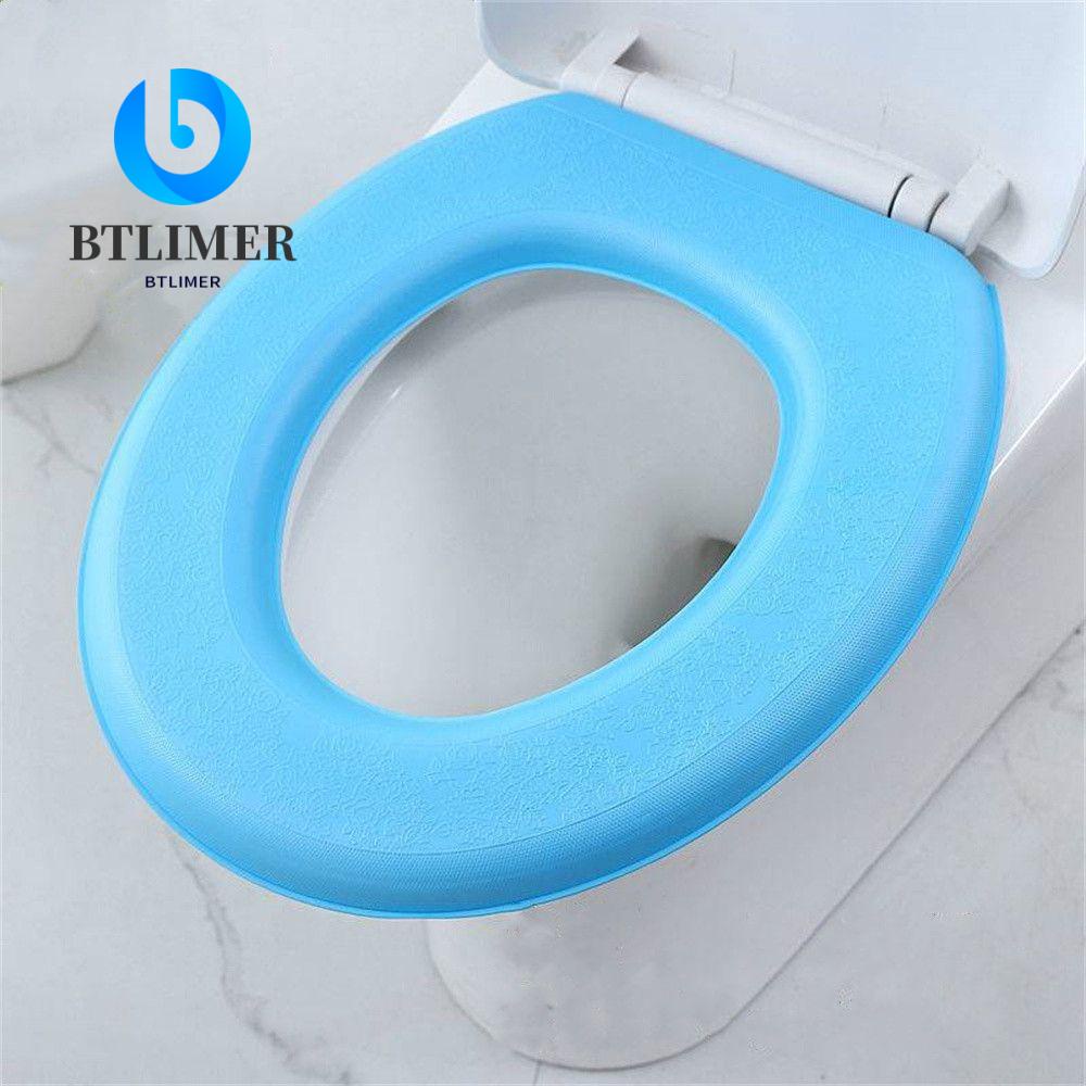 Btlimer Vỏ Bọc Bệ Ngồi Toilet Giữ Ấm Mùa Đông Giặt Được Màu Trơn Thông Dụng