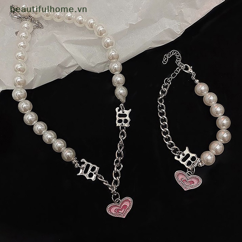 [beautifulhome] Vòng cổ Mặt Hình Đầu Lâu Đính Ngọc Trai Phong Cách Steampunk Cổ Điển Hip Hop Đáng Yêu Y2K [beauty]