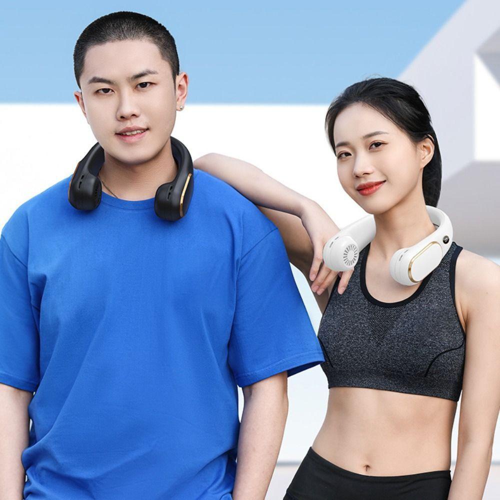 ESPO Quạt Làm Mát Đeo Cổ Không Cánh 4 Tốc Độ Có Màn Hình LED Sạc Cổng Usb Dùng Khi Chơi Thể Thao Ngoài Trời