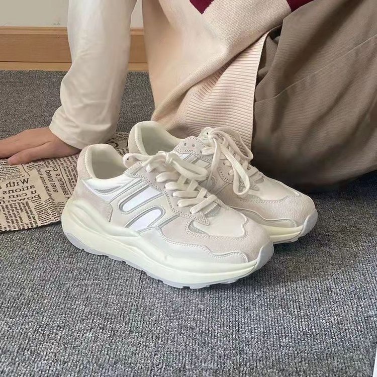 Giày Thể Thao Đế Cao Su Mềm Dày Dặn Phong Cách retro Cho Nữ