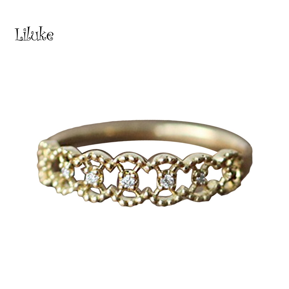 Nhẫn Đính Đá Kiểu Dáng Thời Trang Sang Trọng Cho Nữ