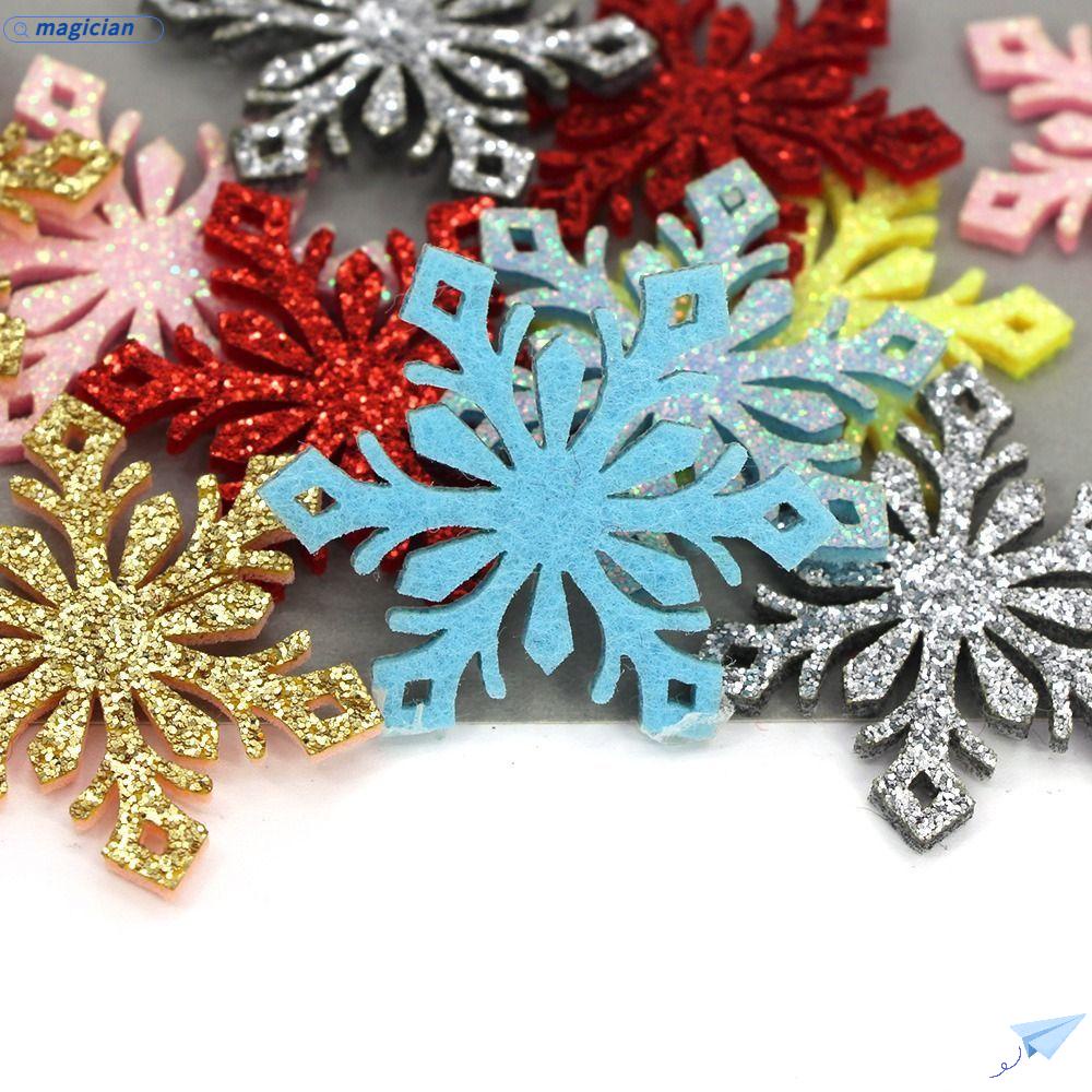 Set 50 Phụ Kiện Trang Trí Tóc Hình Bông Tuyết Lấp Lánh