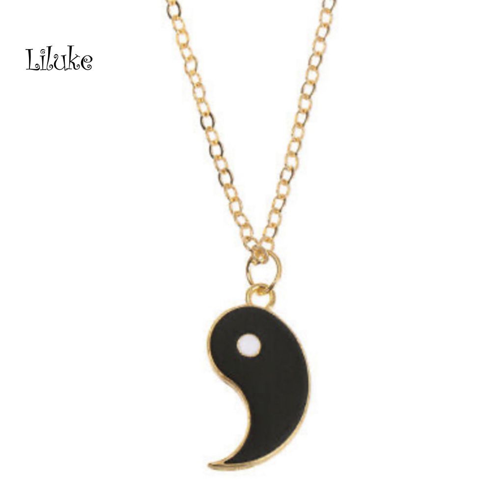 1 Cặp Vòng cổ Hợp Kim Chống Rỉ Sét Hình Thái Cực Quyền Cho Cặp Đôi