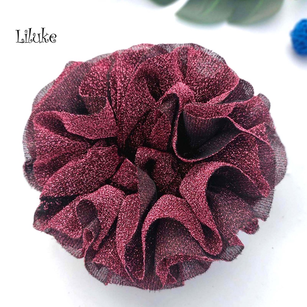 Dây Buộc Tóc Trang Trí Hoa Vải Xinh Xắn Cho Nữ