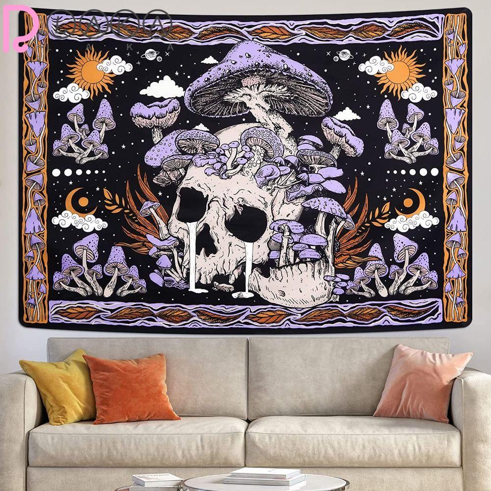 Thảm Treo Tường Trang Trí Phòng Ngủ 51.2 X 59.1 Inches In Hình Cây Nấm