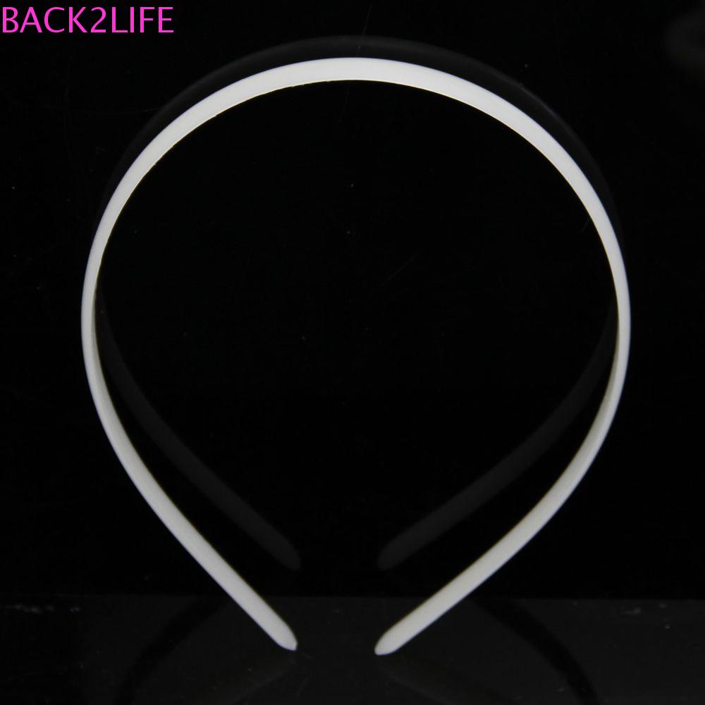 Set 2 Băng Đô Nhựa Màu Trắng Thời Trang DIY