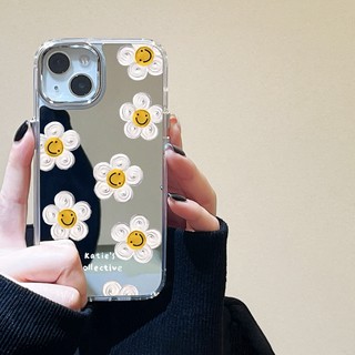 Ốp Điện Thoại Tráng Gương Họa Tiết Hoa Cho IPhone 11 12 13 14 12Pro 13Pro 14Pro Pro Max XR X XS Max