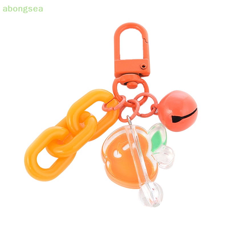 Abongsea Móc Chìa Khóa Bằng Acrylic Hình Hoa Sáng Tạo Phong Cách Hàn Quốc