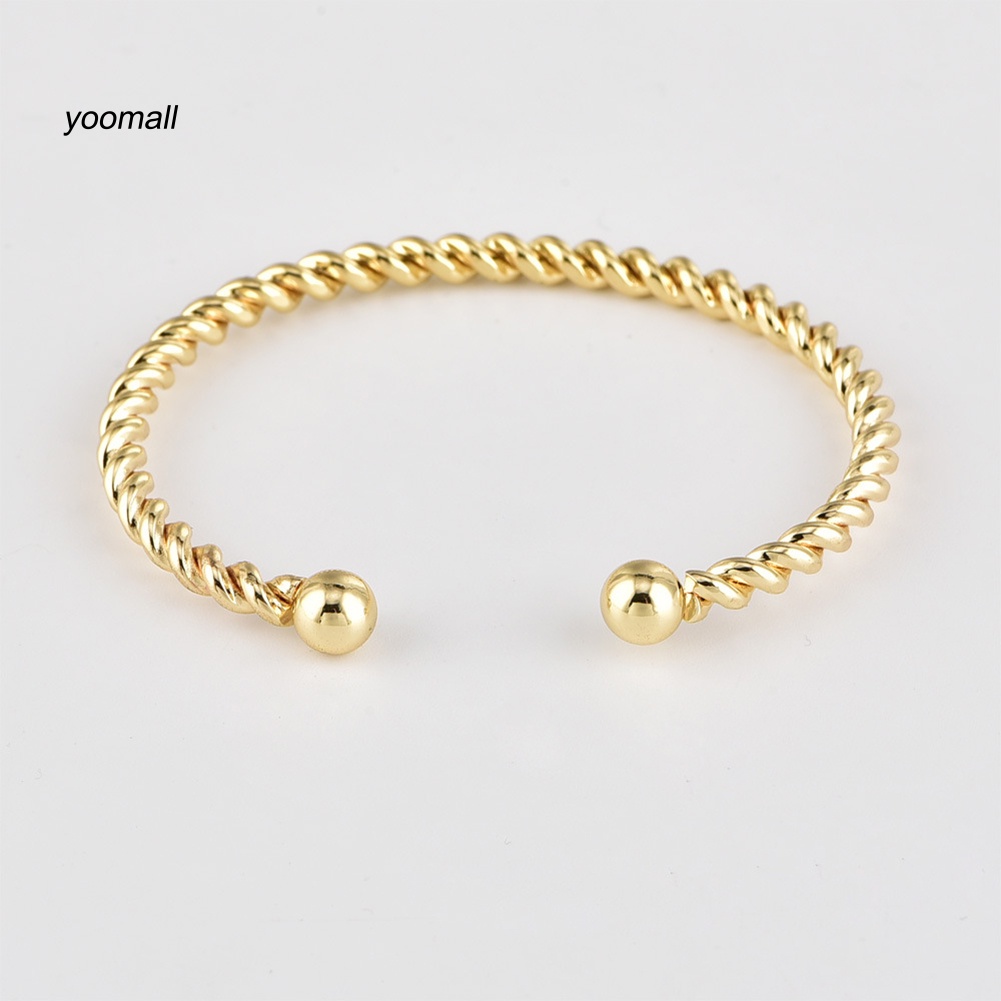 Set 4 Vòng Tay Hở Hình Mặt Trăng / Chiếc Lá Thời Trang Cho Nữ