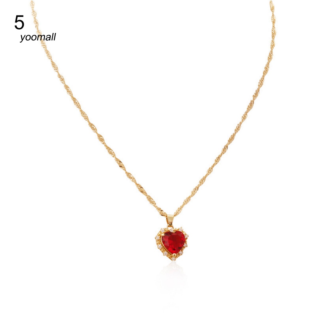 Vòng cổ Mặt Trái Tim Nhỏ Đính Đá Sáng Tạo Cho Nữ