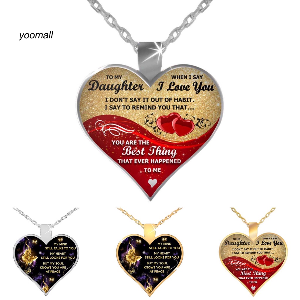 Vòng cổ Mặt Hình Bướm In Chữ I Love You Thời Trang Cho Nữ