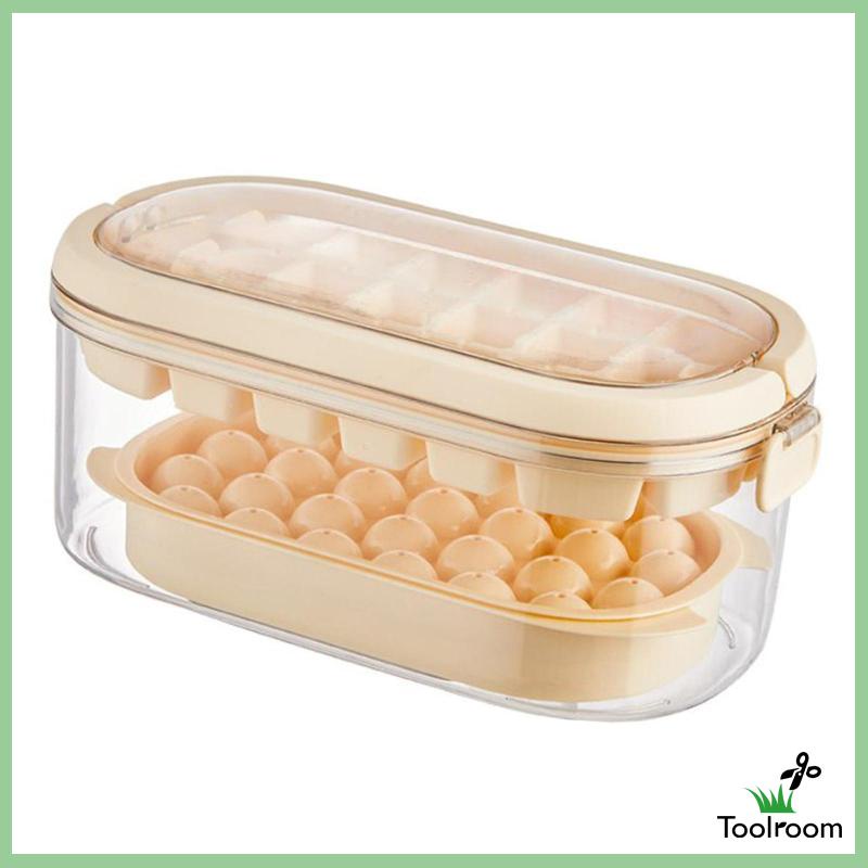 Khay Làm Đá Viên Dạng Nhấn Giúp Tiết Kiệm Không Gian Có Thể Tái Sử Dụng