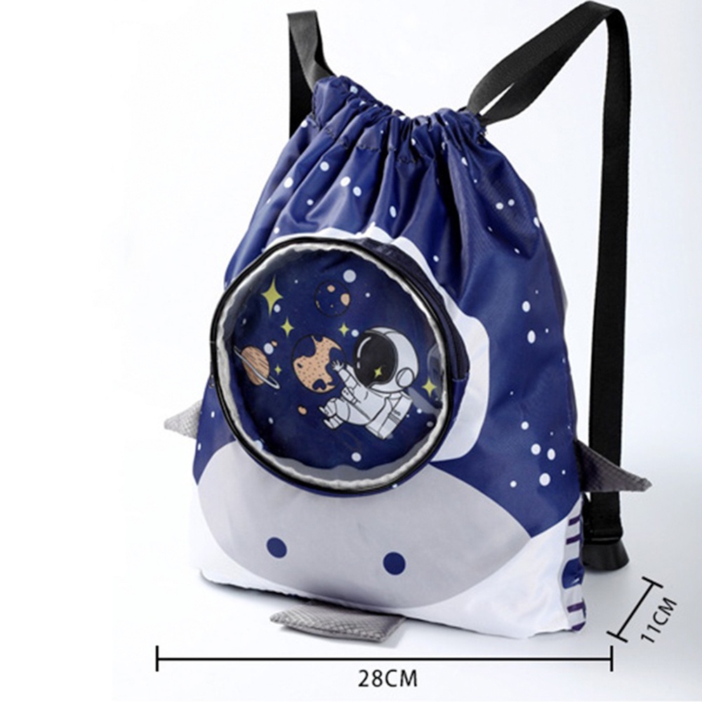 Túi Dây Rút Đựng Đồ Bơi / Đi Biển Sức Chứa Lớn Họa Tiết Hoạt Hình Dễ Thương Có Chia Ngăn Khô Và Ướt