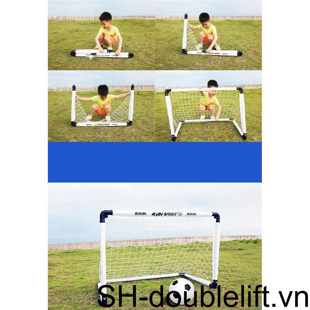 Bộ Lưới Chơi Bóng Đá Mini Màu Cam Kèm Túi Đựng Cho Trẻ Em