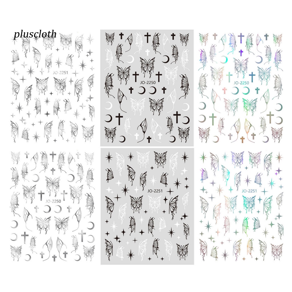 1 Bộ Miếng Dán Trang Trí Móng Tay Nghệ Thuật Nhiều Màu