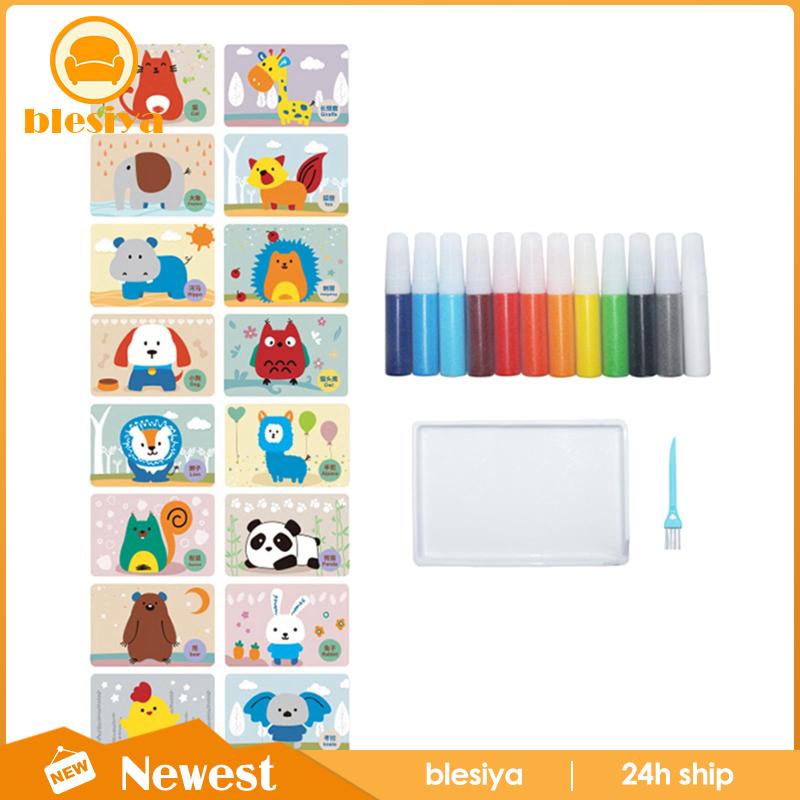 Bộ Dụng Cụ Vẽ Tranh Cát 12 Màu Dành Cho Các Bé