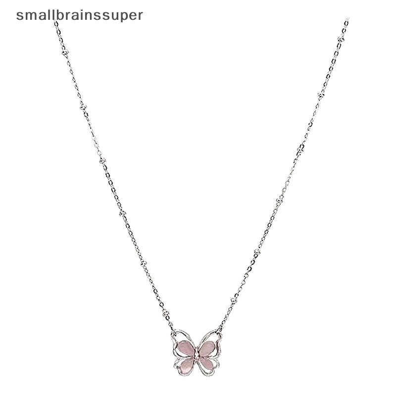 Vòng cổ Mặt Hình Bướm Rỗng Đính Đá Zircon Lấp Lánh Thời Trang Cho Nữ SBS