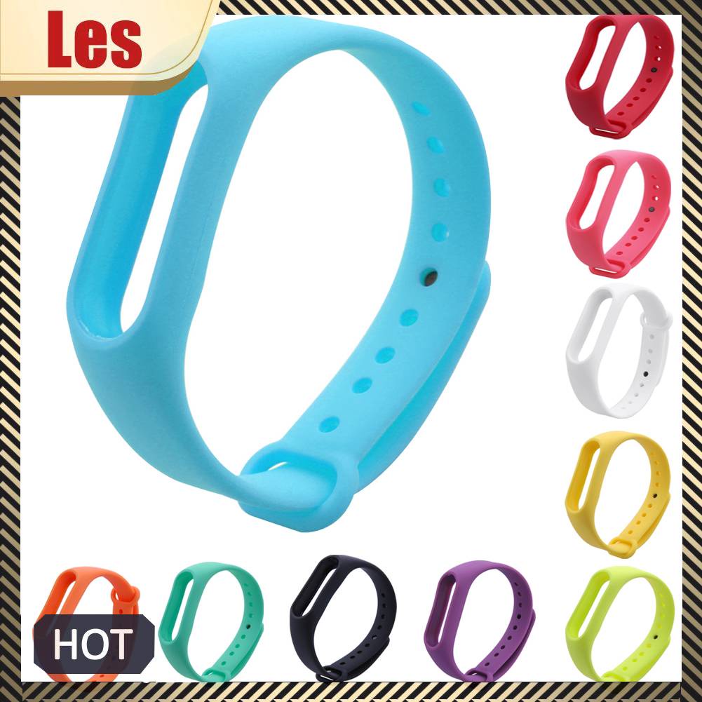 Dây Đeo Thay Thế Chất Liệu TPU Màu Trơn Cho Xiaomi Mi Band 2